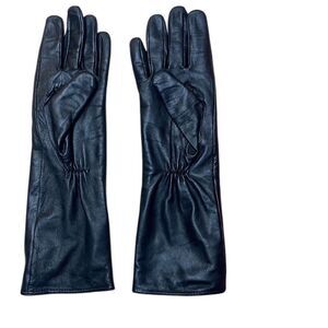 G Star Raw Black Long Sheep Leather Gloves Womens